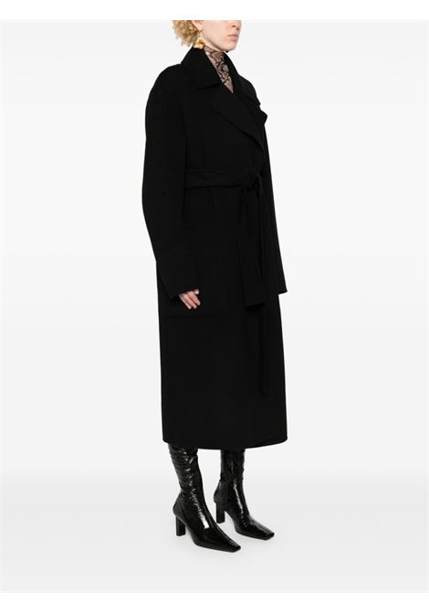 Black veleno belted coat Maxmara Sportmax - women MAXMARA SPORTMAX | 2422016031600013